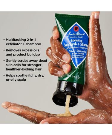 Jack Black Exfoliating Scalp Scrub & Shampoo - Best Men's Scalp Care for Healthy Hair | Shop Internationally - Buy Online on GoSupps.com