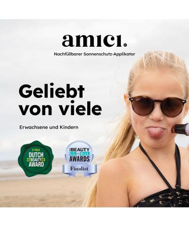 Amici Sun Protection Brush - Yummiest Yellow for Babies Children & Adults | 2-in-1 Brush & Makeup Applicator - Complete Sun Protection - Buy Online on GoSupps.com