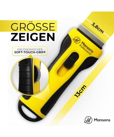 Manson's Professional Ceranium Field Scraper - Reliable Kitchen & Household Tool with Soft Touch Handle - 6-Part Replacement Blades Set - International Shipping Available - Buy Online on GoSupps.com