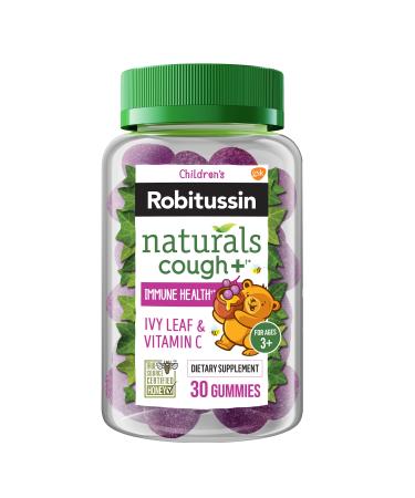 Childrens Robitussin Naturals Cough Relief & Immune Health Gummies with Ivy Leaf & Vitamin C, Dietary Supplement, 30ct, Ages 3+