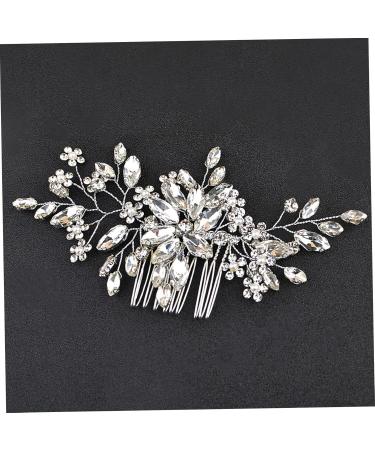Bridal Hair Comb Wedding Hair Accessories Bridal Hair Accessories Floral Leaf Wedding Hair Clip Multipurpose Diamond Hair Accessories Lightweight for Women Girls - Buy Online on GoSupps.com
