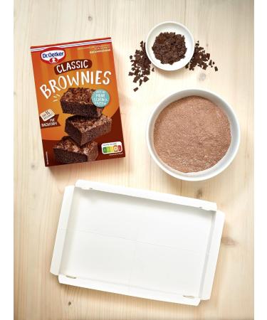 Dr. Oetker Brownies 8 Pack - Premium Baking Mix & Pan | Dark Chocolate with Raspberries | Easy 16 Brownies | International Shipping Available - Buy Online on GoSupps.com