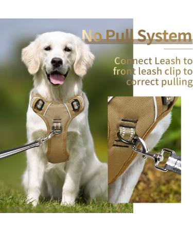 Buy Heele Dog Harness for Large Dogs - Anti-Training Reflective Soft Padded Breathable - XL Brown - Buy Online on GoSupps.com