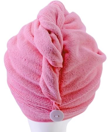 Polyte Hair Turban | Microfiber Hair Towel 30x71 cm in Dark Gray Gray Pink & White | Fast International Shipping - Buy Online on GoSupps.com