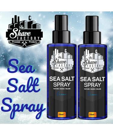 the shave factory Ocean - Sea Salt Spray Salt Water Spray Hair Salt Spray for Hair Volume Spray Texture Spray Hair (2 x 250 ml (8.45 Floz)) - Buy Online on GoSupps.com