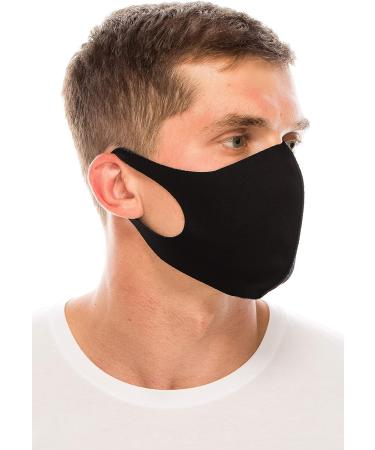 Unik Cloth Face Covers Economy Pack of 4 | Thin Breathable Single Layer | Washable & Reusable Mask | Unisex | Laser Cut - Black - Buy Online on GoSupps.com