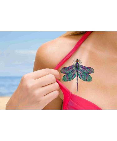 Dopetattoo 6 Sheets Temporary Dragonfly Tattoo | Fake Tattoos for Women Men Adults - Buy Online on GoSupps.com