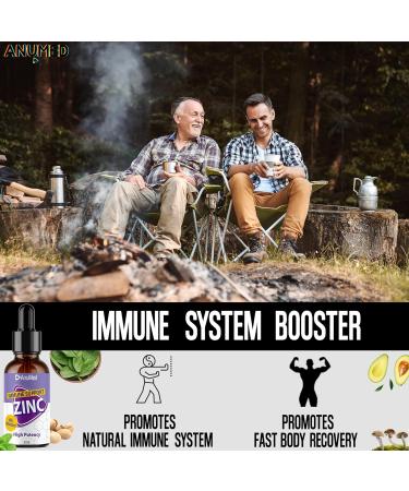 Anumed Natural Zinc Gluconate 15mg Liquid Drops - Immune System & Brain Support - Vegan & Non-GMO - 2 Packs of 2oz - Buy Online on GoSupps.com