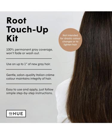 dpHUE Root Touch-up Kit Medium Brown - Two Applications - Permanent Gray Hair Touch Up & Root Cover Up Solution - Low Ammonia Salon-Quality Creme Hair Colour - Made in Italy - Buy Online on GoSupps.com