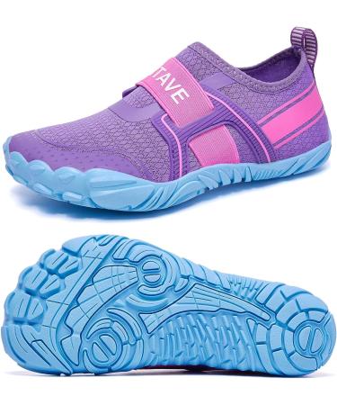HIITAVE Kids Water Shoes - Quick Drying Aqua Sneakers for Sports - Purple/Light Blue - Big Kid Sizes - Buy Online on GoSupps.com