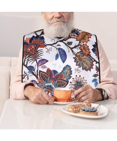 AIEX Adult Bibs Floral Print - Waterproof, Washable, and Reusable Clothing Protectors - Buy Online on GoSupps.com