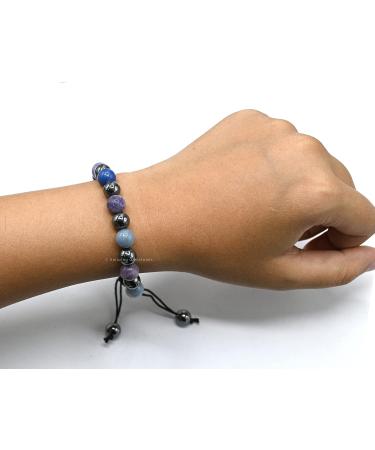 Gemstone Stop Drinking Alcohol Manifestation Bracelet Lepidolite Blue Aventurine Hematite -  Quit Alcohol - Buy Online on GoSupps.com