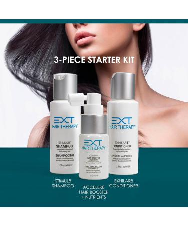 EXT 3 Piece Starter Set for Fine & Thinning Hair - Trial Size Shampoo, Conditioner, & Hair Booster - Buy Online on GoSupps.com