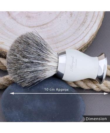 Haryali London 5 Pc Shaving Kit with Double Edge Safety Razor, Badger Shaving Brush, Soap, Bowl, Stand - Ivory Color Shaving Set - Buy Online on GoSupps.com