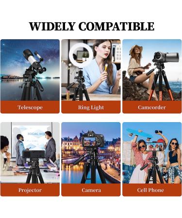 Professional Heavy Duty Camera Tripod for Photography, DSLR, iPhone - Orange | Max Load 15 LB - Buy Online on GoSupps.com