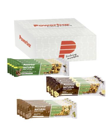 Powerbar - Natural Protein - Multiflavour Box - 12x40g - Barres prot in es v g taliennes - Sans huile de palme - Ingr dients naturels Mix 12x40g