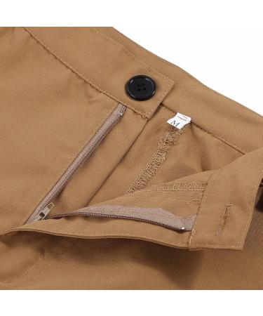 Ronony Men's Cotton Cargo Pants - Regular Fit Outdoor & Hiking Trousers in Khaki - Buy Online on GoSupps.com