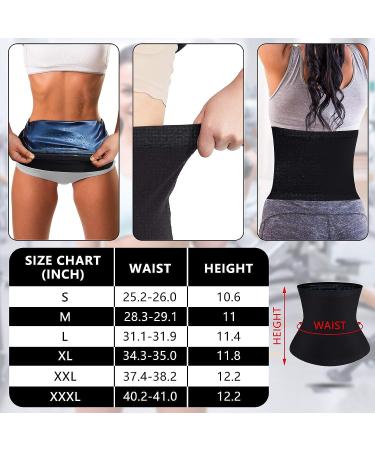 Geyoga 2-Piece Waist Trimmer Set for Women - XX-Large Sweat Wrap Trainer in Blue for Bodybuilding | Adjustable and Comfortable - Buy Online on GoSupps.com