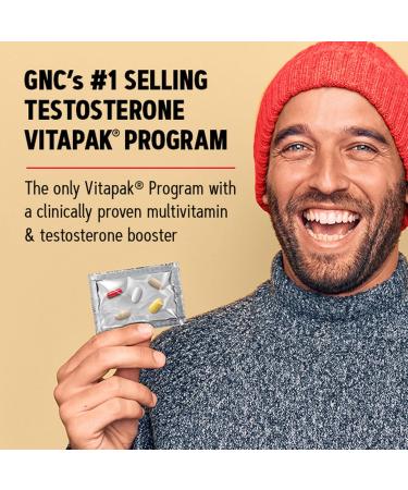 GNC Mega Men Healthy Testosterone Vitapak Program - Boost Vitality & Performance (30 Servings - Buy Online on GoSupps.com