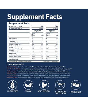 Electrolytes Powder Packets Raspberry(0.36 oz*20 Sticks) Sugar Free Hydration Packets Electrolyte Drink Mix with 7 Vitamins and Electrolytes Keto Friendly Vegan Gluten Free Raspberry (0.36oz) 7.14 Ounce (Pack of 1) - Buy Online on GoSupps.com