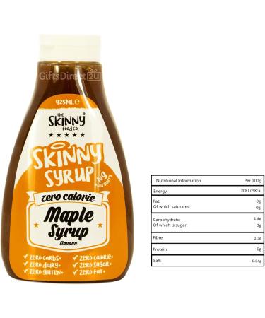 The Skinny Foods Twin Pack Salted Caramel & White Chocolate Flavored Dessert Topping Syrup Sugar Free Zero Calories - Buy Online on GoSupps.com