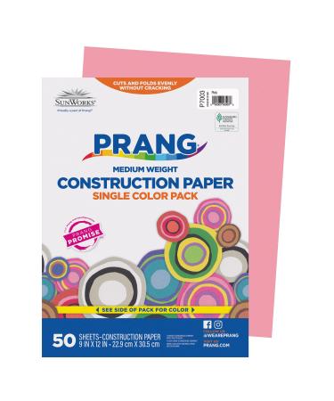 Prang (Formerly SunWorks) Construction Paper  Pink  9 x 12  50 Sheets