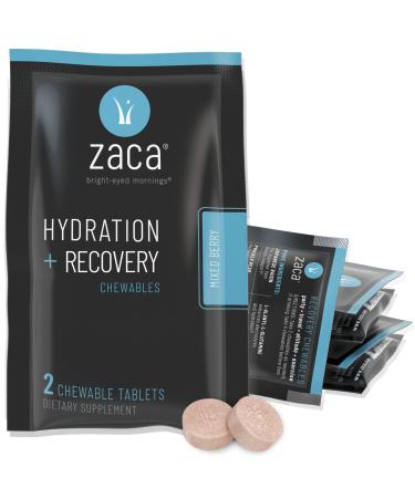 Zaca Recovery Chewable Supplement | Hydration + Recovery | Party, Travel, Exercise & Altitude | Sugar Free & Gluten Free | Mixed Berry, 6 Packs  12 Tablets Mixed Berry 12 Count (Pack of 6)