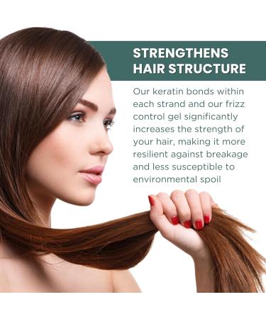 Brazilian Keratin Hair Treatment Gel - Straightening & Smoothing for All Hair Types | Reduces Frizz Adds Volume & Gloss - Buy Online on GoSupps.com