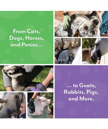 HandsOn Pet Grooming Gloves - #1 Award-Winning Shedding & Bathing Gloves for Cats, Dogs, and Horses - Grey Medium (Pack of 1) - Buy Online on GoSupps.com
