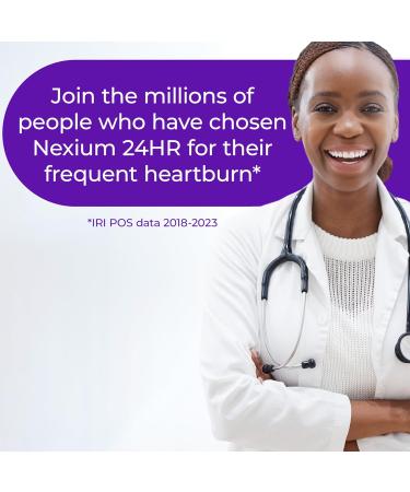 Nexium 24HR ClearMinis Acid Reducer Heartburn Relief Delayed Release Capsules for All-Day and All-Night Protection from Frequent Heartburn Heartburn Medicine with Esomeprazole Magnesium - 42 Count - Buy Online on GoSupps.com