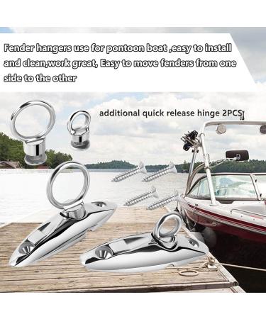 Quick Release Fender Hanger 316 Stainless Steel | Pack of 2 | Marine Pontoon Boat Top Hinges Swivel Side Mount Hinges - Buy Online on GoSupps.com