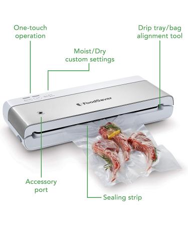 FoodSaver Compact Vacuum Sealer Machine - Airtight Food Storage & Sous Vide, White - Buy Online on GoSupps.com