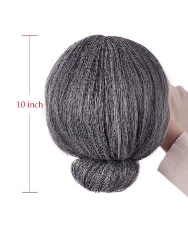 Mapofbeauty 10 Dark Gray Grandmother Hair Fibers Wig Perfect for Cosplay and Themed Parties - Buy Online on GoSupps.com