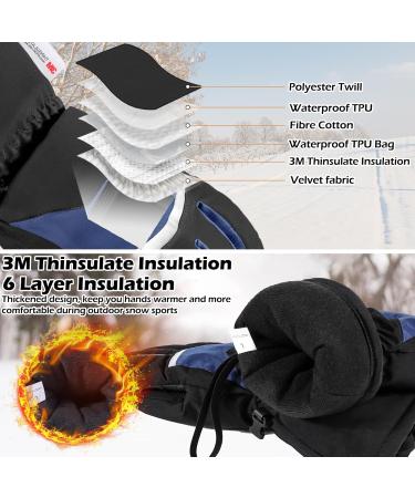 Buy Warmthuyo Winter Gloves | Waterproof Windproof Touchscreen Ski Gloves for Men & Women - Ideal for Motorcycle Skiing Hiking & Cycling - Buy Online on GoSupps.com