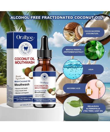 Ourdort Coconut Mouthwash with Fresh Oil Coconut Oil Pulling for Teeth Natural Mouthwash for Teeth Whitening Teeth Whitening 2 Pieces - Buy Online on GoSupps.com