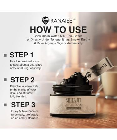 RANAIEE Himalayan Shilajit Resin 30g - Pure Authentic Mineral Supplement with Fulvic Acid, 75 Servings, Natural Energy & Vitality Support for Men & Women. - Buy Online on GoSupps.com