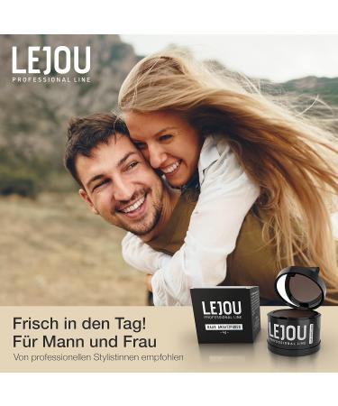 LEJOU Root Powder for Hair & Beard - Dark Blonde Waterproof Hair Makeup - Conceal Hairline in Seconds - 4g - Buy Online on GoSupps.com