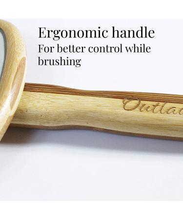 Outlavish Sheepskin Wool Brush Comb - Bamboo Slicker Carding Tool for Unmats Fur, Restores Like New with Longer Prongs & Stronger Design - Buy Online on GoSupps.com
