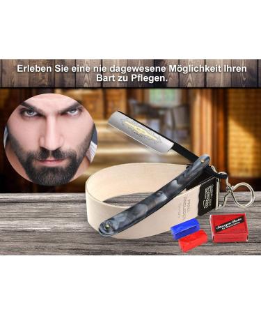Premium Solingen Razor with Leather Strap & Grinding Paste - International Shipping Available - Buy Online on GoSupps.com