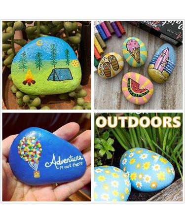 Lifetop 24PCS 2-3 Inches Kindness Rocks for Painting - DIY Flat & Smooth Medium Rocks for Arts, Crafts, and Decoration - Buy Online on GoSupps.com