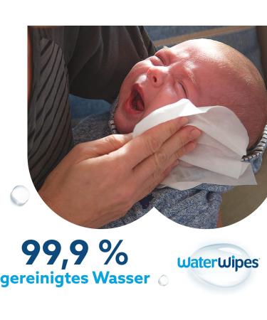Waterwips Plastic-Free Cleaning Towels for Babies | 240 Pieces (4 Packs) | 99.9% Water-Based Gentle on Sensitive Skin - Buy Online on GoSupps.com