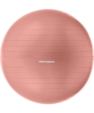 Retrospec Luna Exercise Ball - 75cm Yoga Ball for Workouts, Pregnancy, and Stability - Rose Swish Balance Ball with Pump for Office and Home Gym - Buy Online on GoSupps.com