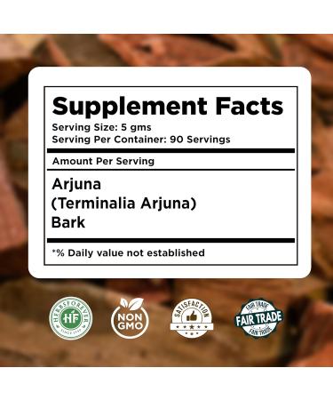 Herbsforever Terminalia Arjuna Bark Powder -Heart Strong & Cardik Rejuvenating Tonic Wild Harvested -Non GMO Vegan-2X Potency | Ultra Clean |NO Sand & Mud| Steam Sterilized|16oz-1LBS|BPA Free - Buy Online on GoSupps.com