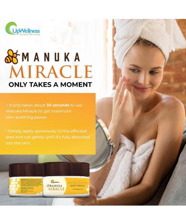 UpWellness Manuka Miracle Skin Cream with Manuka Honey, Olive Oil & Beeswax - 25g - Buy Online on GoSupps.com