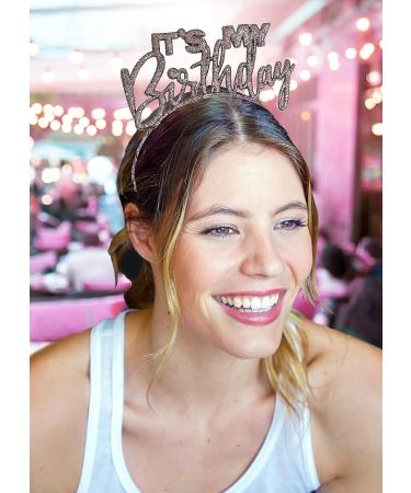 RhinestoneSash Black Multi Sparkle Unisex Birthday Tiara Headband - Women's Birthday Gift, Over the Hill Tiara, Party Supplies & Decorations - Buy Online on GoSupps.com