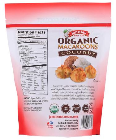 Organic Coconut Macaroons - Jennies 5.25 Ounce | Delicious Gluten-Free Treats - Buy Online on GoSupps.com