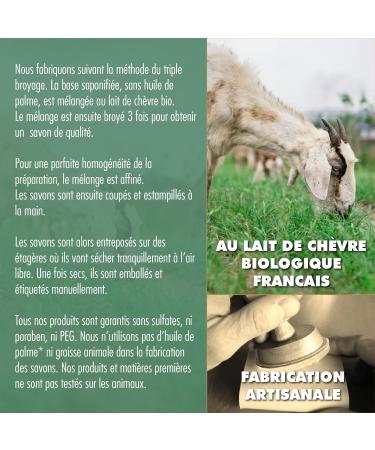 Handmade soap with organic goat's milk. Made in France (Vend e). Enriched with shea butter. Mask for sensitive and dry skin. 100 gr Face and body - Buy Online on GoSupps.com