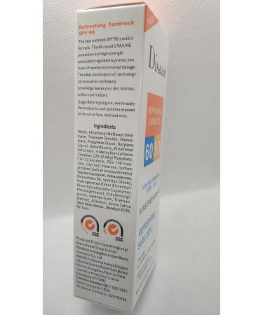 DISAAR Refreshing Sunscreen SPF 60-90 - Very High UVB + UVA Protection 80ml | Shop Internationally - Buy Online on GoSupps.com