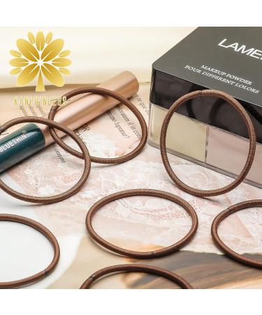 KANPRINCESS 100PCS Brown Hair Ties for Thick Hair - Elastic Ponytail Holders for Women - Hair Styling Accessories for Daily Use - Buy Online on GoSupps.com