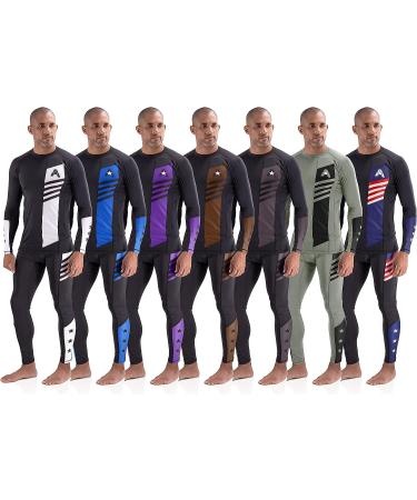 Anthem Athletics Reignite Jiu Jitsu Rash Guard - Men's Long Sleeve - Army & Black - MMA BJJ No Gi Grappling - Buy Online on GoSupps.com